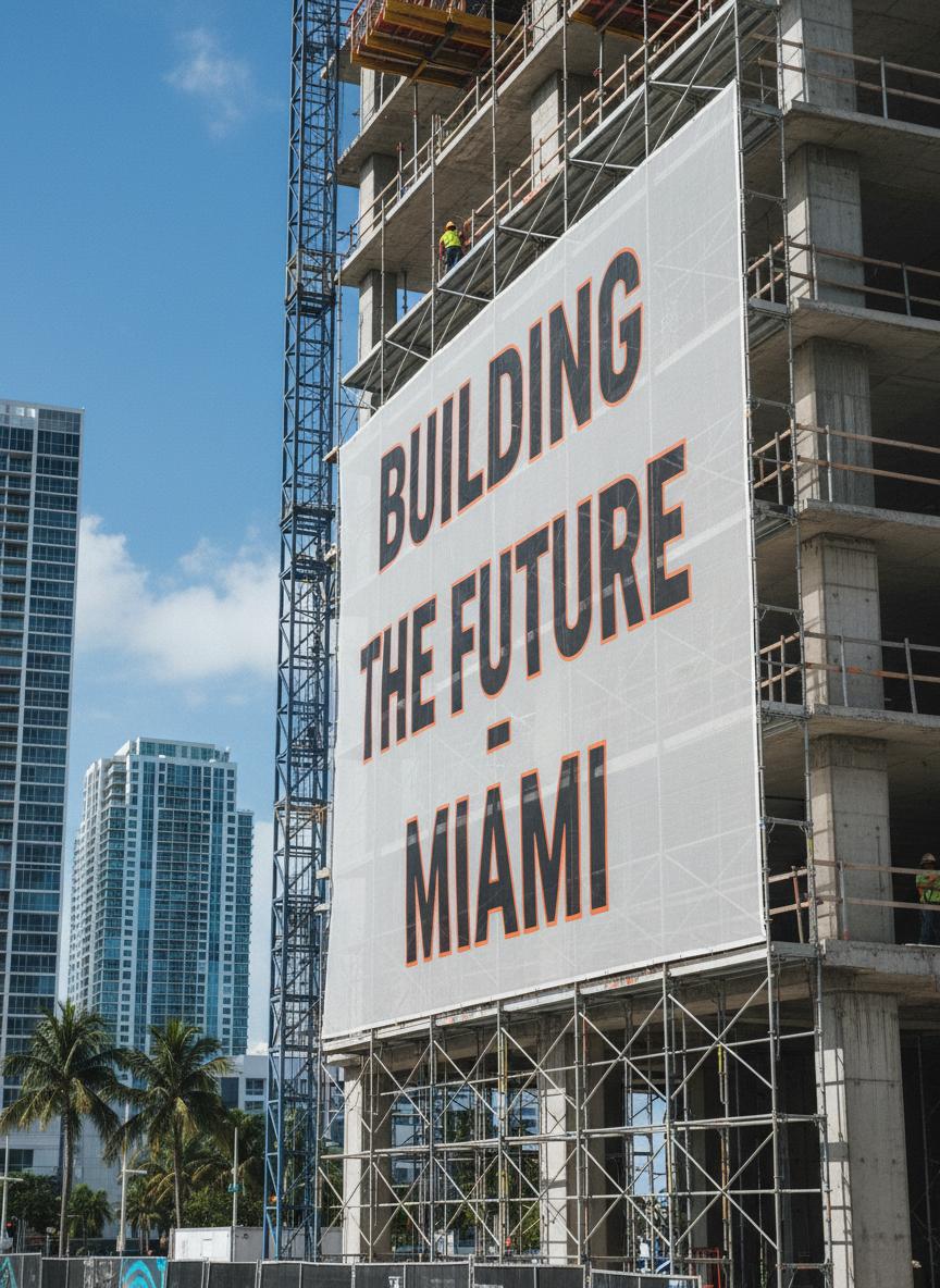 Commercial lightbox sign installed for a business in Wynwood