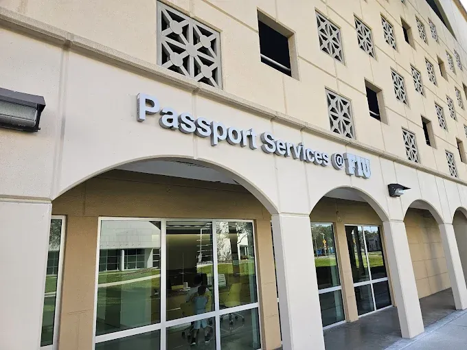 Passport Services @ FIU building dimensional letters in Miami